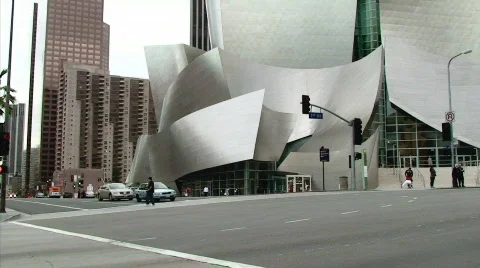 Disney Hall Stock Footage 376438