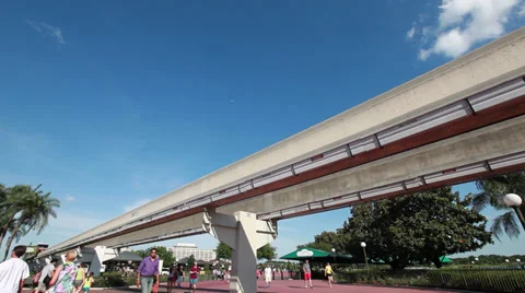 Disney Monorail 1 Stock Footage 38923997