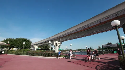Disney Monorail 2 Video stock 38923428
