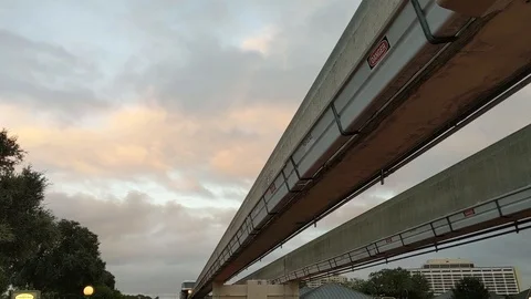 Disney Monorail Closeup Stock Footage 109187057