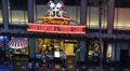 Disney Store Shopping Street Walk Fame Hollywood Boulevard People Passing Night HD Footage