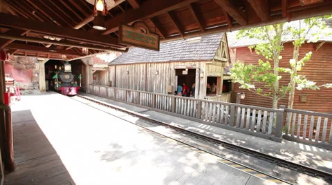 Disney train arrives Stock Footage 39046393