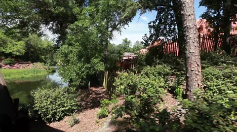 Disney train ride 2 Stock Footage 38922286