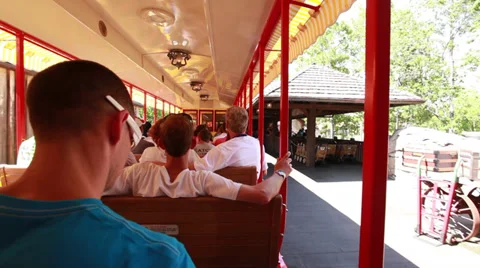 Disney Train Ride 3 Stock Footage 38922778