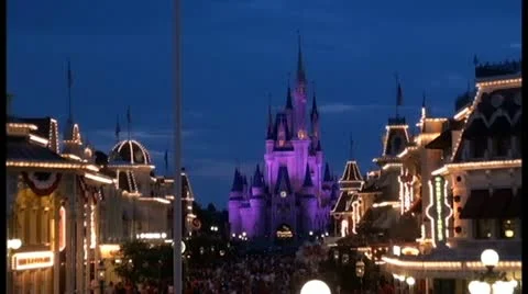 Disney World at dusk Stockbeeldmateriaal 11606521