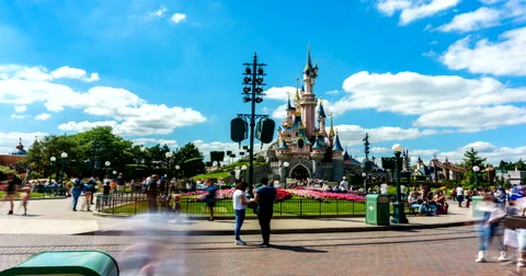 Disneyland Paris Timelapse 스톡 동영상 66779930