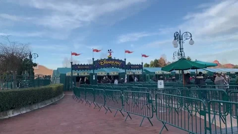 Disneyland workers protest bad working conditions, FRANCE, FR - 09 Dec 2021 Stock Footage 204089779