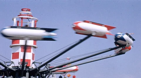 Disneyland Yesterland TWA Rocket to the ... | Stock Video | Pond5