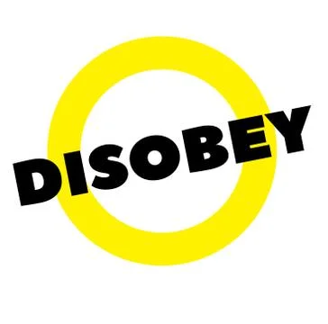 Disobey stamp on white Stock Illustration