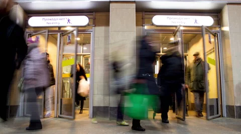 Disorderly crowd walking timelapse Stock Footage 45157587