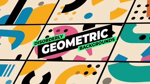 Disorderly Geometric Backgrounds Stock After Effects