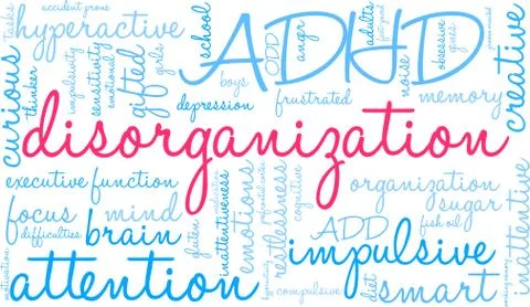 Disorganization Word Cloud Stock Illustration
