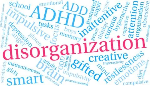 Disorganization Word Cloud Stock-Illustration