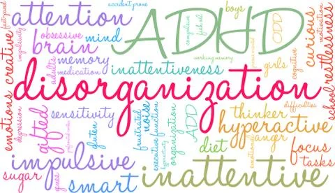 Disorganization Word Cloud Illustrazione stock