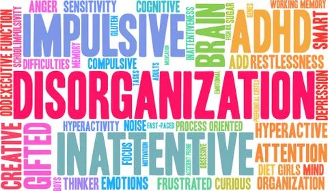 Disorganization Word Cloud Stock Illustration