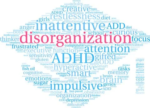 Disorganization Word Cloud Illustrazione stock