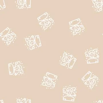 Disorientation disease line vector seamless pattern Stock Illustration