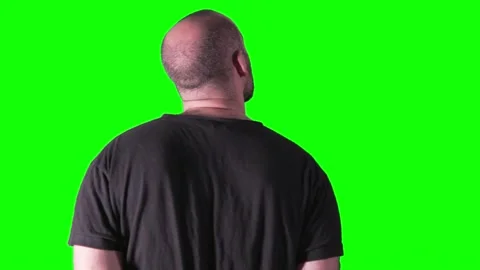 Disoriented bald man Stock Footage 189943732