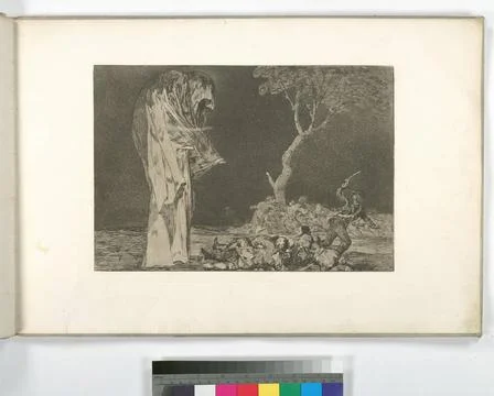 Disparate de miedo.. Goya, Francisco (1746-1828). 1815. Avery, Samuel Putn... Stock Photos