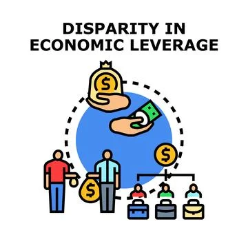 Disparity in economic leverage concept icon イラスト素材