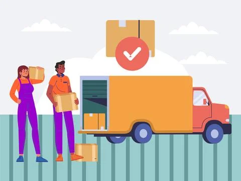 Dispatch Concept Illustration Style Ilustración de archivo