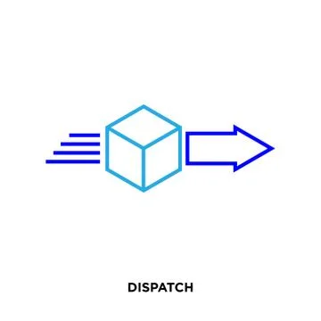 Dispatch icon isolated on white background for your web, mobile and app desig Ilustración de archivo
