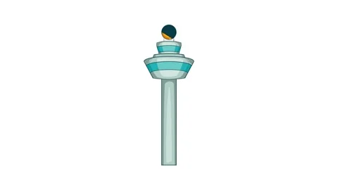 Dispatch tower icon animation Video stock 157178422