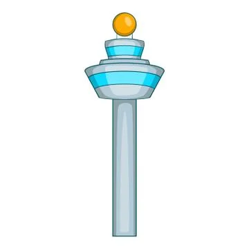 Dispatch tower icon, cartoon style Stock Illustration