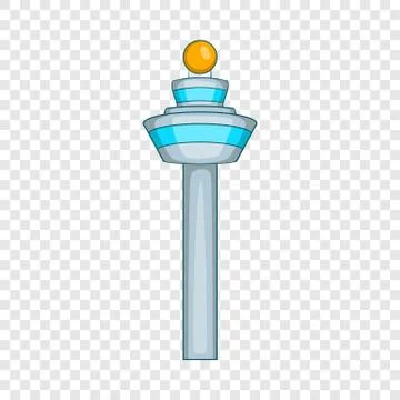 Dispatch tower icon, cartoon style Stock Illustration
