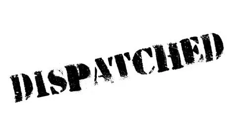 Dispatched rubber stamp Illustrazione stock