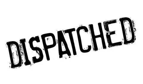 Dispatched rubber stamp Illustrazione stock