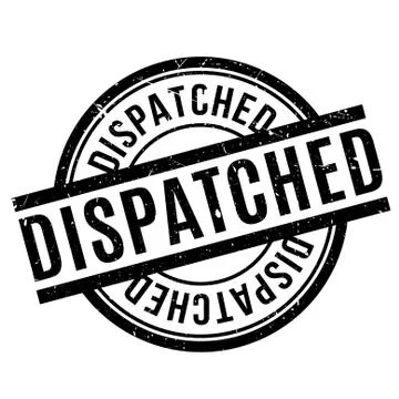 Dispatched rubber stamp Illustrazione stock