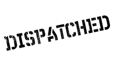 Dispatched rubber stamp Illustrazione stock
