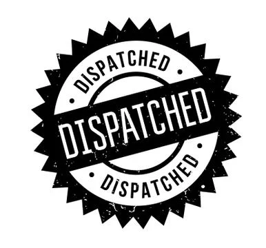 Dispatched rubber stamp Illustrazione stock
