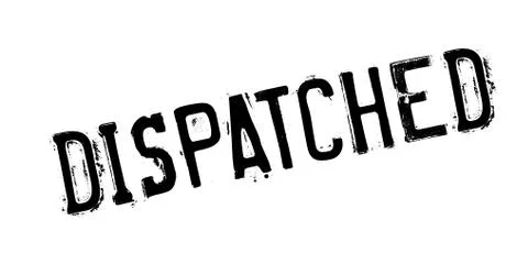 Dispatched rubber stamp Illustrazione stock