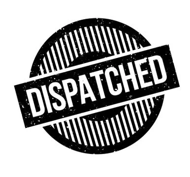 Dispatched rubber stamp Illustrazione stock