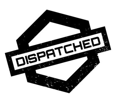 Dispatched rubber stamp Stock Illustration