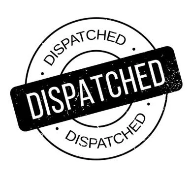Dispatched rubber stamp Stock Illustration