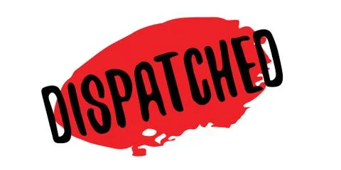 Dispatched rubber stamp 스톡 일러스트