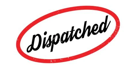 Dispatched rubber stamp Illustrazione stock