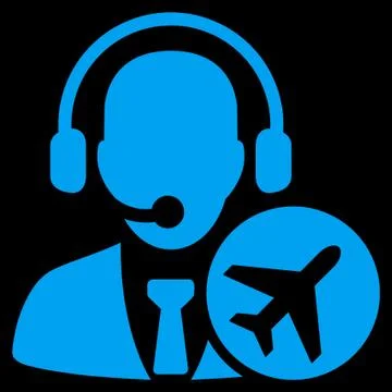 Dispatcher Flat Icon Illustrazione stock
