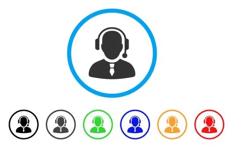 Dispatcher Rounded Icon Illustrazione stock