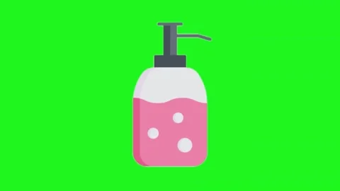 Dispenser animated icon on green background Stock Footage 320802566