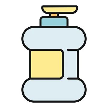 Dispenser bottle containing liquid soap for hygiene and care Stock Illustration