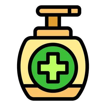 Dispenser bottle containing sanitizing hand gel Stock Illustration