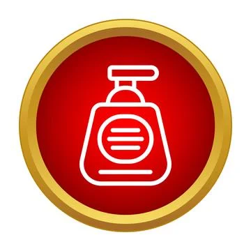 Dispenser bottle with pump for soap or sanitizer Stock Illustration