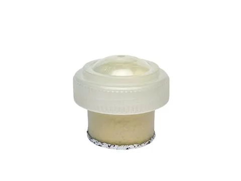 Dispensing cap with a transparent button and a protective membrane Фото