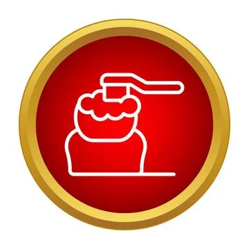 Dispensing foam from pump bottle hygiene icon Ilustración de archivo