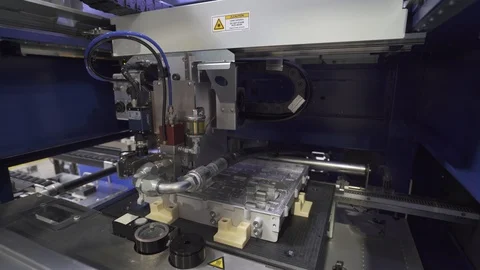 Dispensing of thermal gel for electronics. Precise gel application Stock Footage 124363594