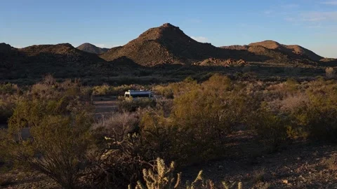 Dispersed Camping In Arizona, Class B Mo... | Stock Video | Pond5